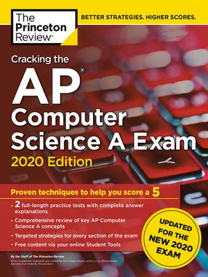 cover image of Cracking the AP Computer Science a Exam, 2020 Edition